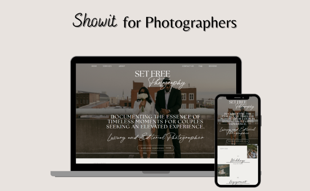 showit photography website